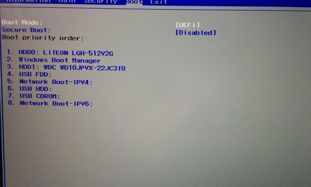 Em que ordem o gerenciador de inicialização do Windows deve estar ...