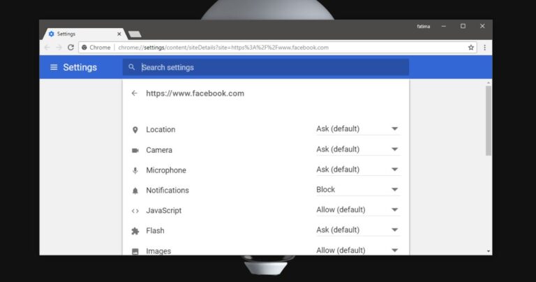 Where is site settings in Chrome?