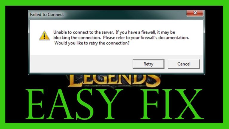Why do I get unable to connect to server?