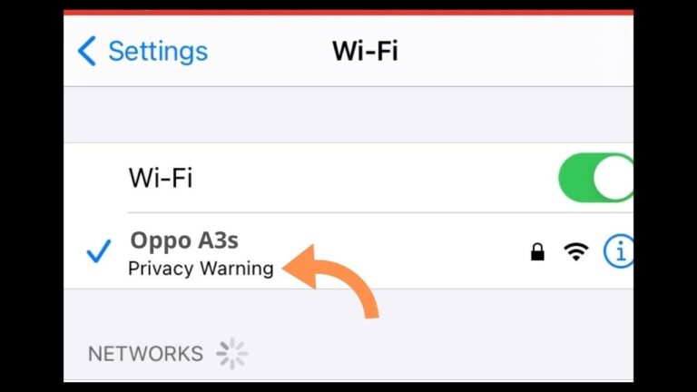 Why have I got a privacy warning on my WiFi?