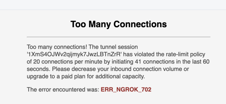 Connessione non riuscita: troppe connessioni
