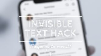Invisible Text on Social Media