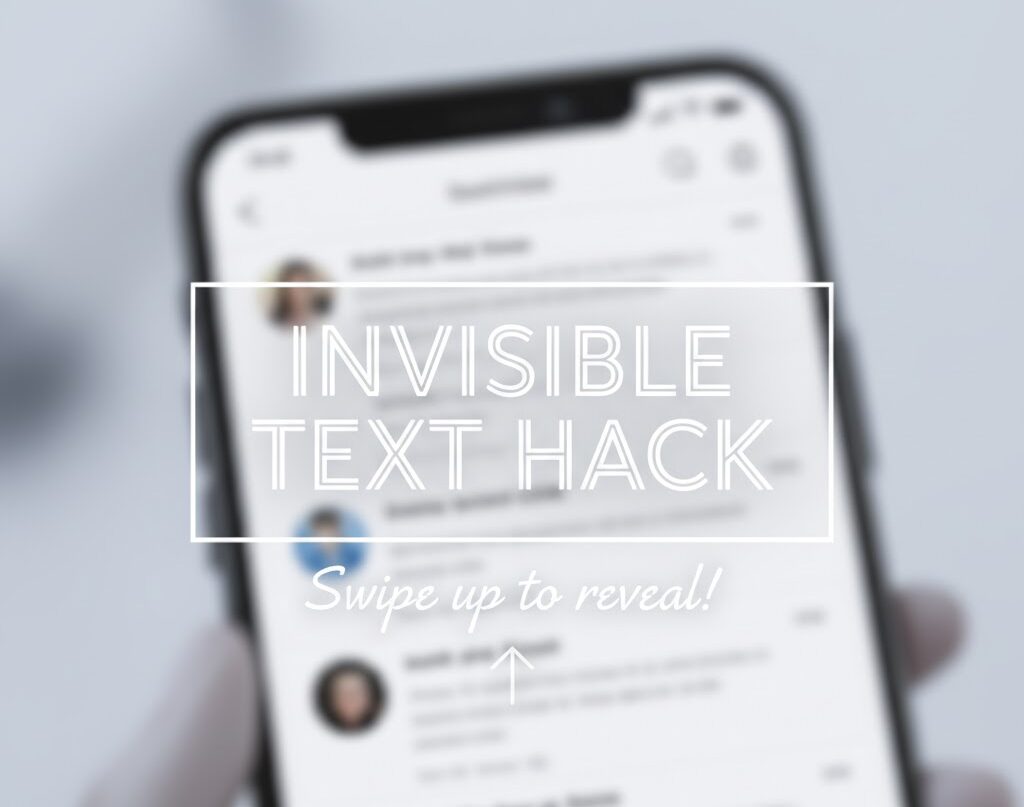 Invisible Text on Social Media