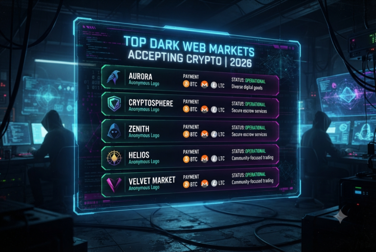 Top List Of Dark Web Markets That  Accept Crypto In 2026