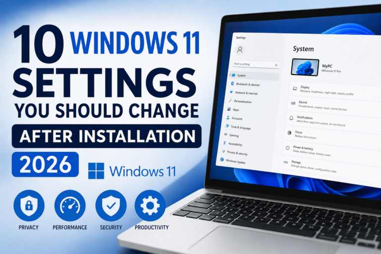 10 Windows 11 Settings You Should Change After Installation 2026